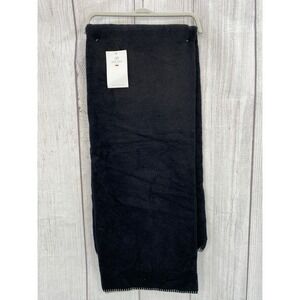 Docofil Throw Blanket 51x67 Black Reversible Cotton Blend Portugal Earthy Cozy